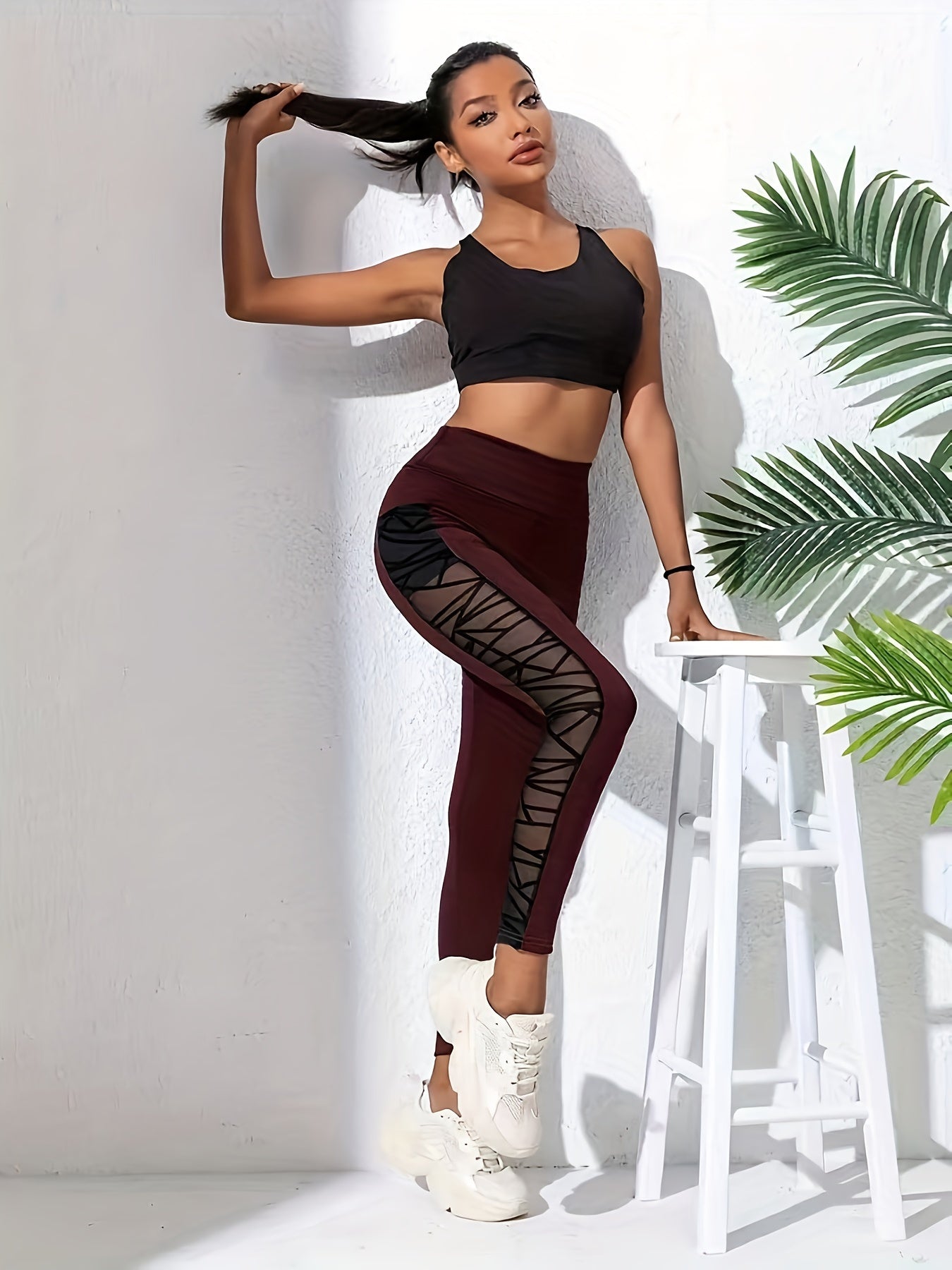 2pcs Mesh Shaping Pants Tummy Control Compression Slimming Pants Women