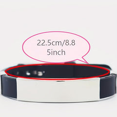 Personalized Titanium Steel Silicone Couple Bracelet