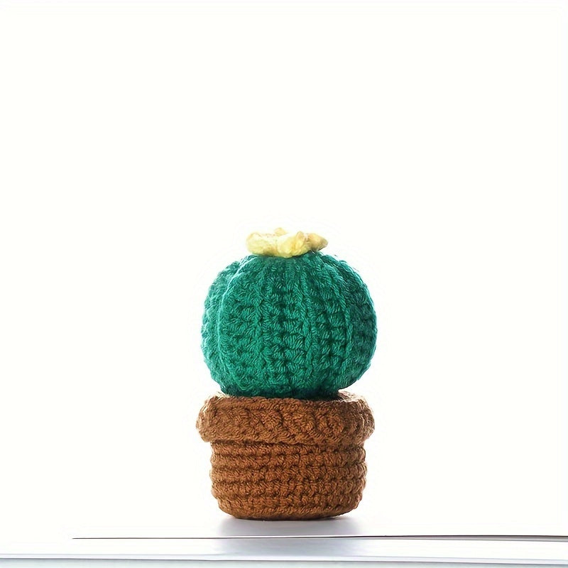 4pcs Love Potted Cactus DIY Crochet Kit Complete Accessories