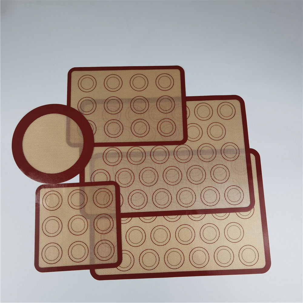5pc Silicone Baking Mat Set Oven Kneading Pad Air Frying Pan Mat