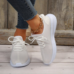 Women's Lace up Breathable Mesh Sneakers Casual Running Shoes
