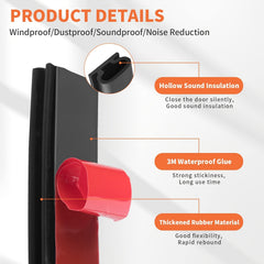 Silicone Rubber Weather Stripping Door Seal Strip - Self Adhesive Backing