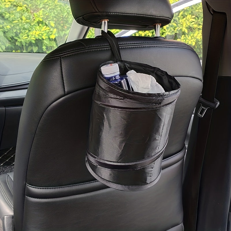 Car Trash Can Collapsible Pop-up Waterproof Bin Vehicle Garbage Basket