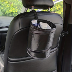 Car Trash Can Collapsible Pop-up Waterproof Bin Vehicle Garbage Basket