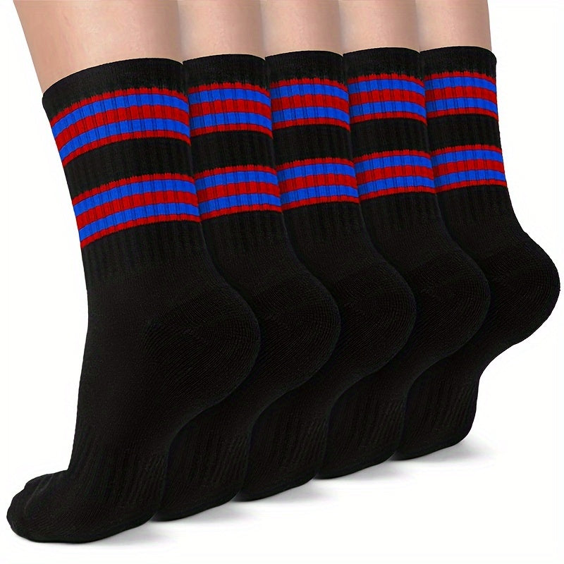 3 Pairs Non Slip Compression Crew Socks for Outdoor Activities