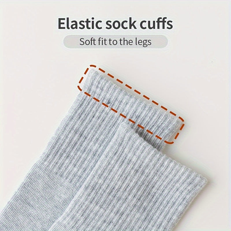 Boy's Mid Crew Sport Socks Sweat Absorbing Breathable Socks