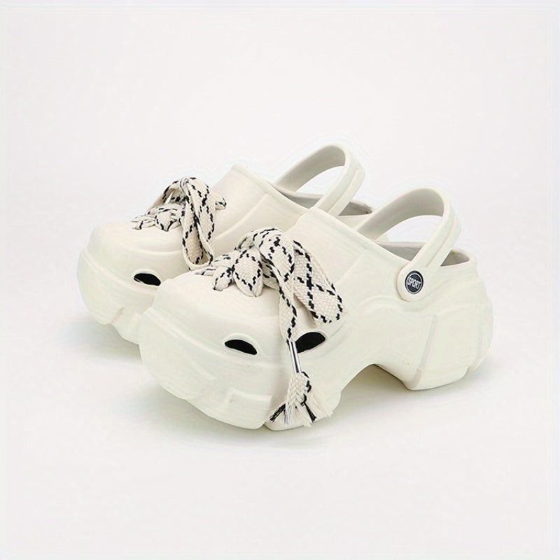 Women's Strappy Platform Clogs Chunky Heeled Sandals