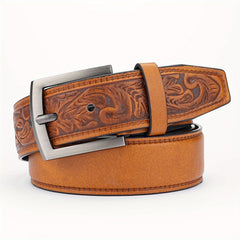 PU Striped Belt Accessory w/ Alloy Buckle for Men