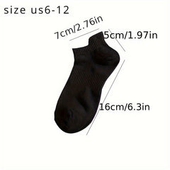 Men's Solid Liner Anklets Socks - Soft and Breathable - 5 Pairs
