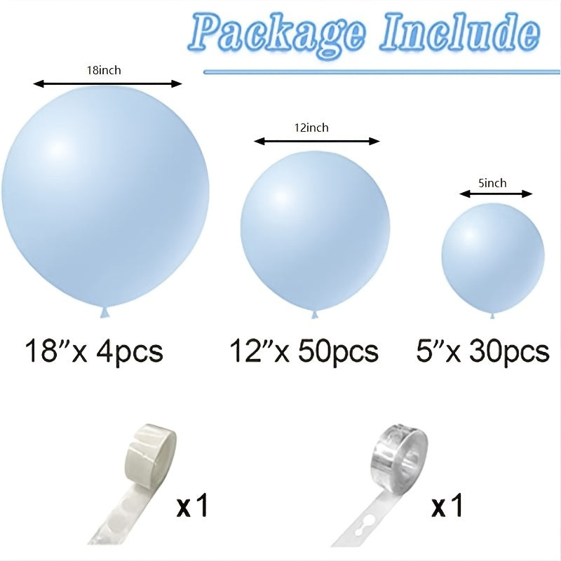 84pcs Light Balloon Garland Arch Kit Happy Birthday Baby Shower Wedding Balloons