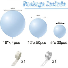 84pcs Light Balloon Garland Arch Kit Happy Birthday Baby Shower Wedding Balloons