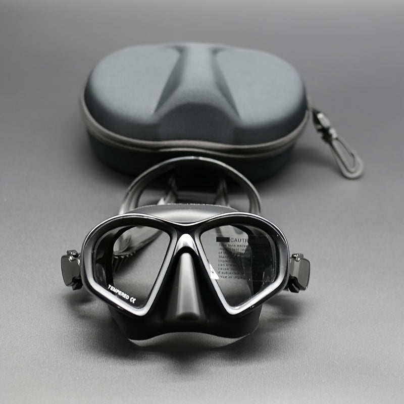 Tempered Glass Diving Mask with Storage Box Waterproof Anti Fog Goggles