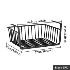 4pcs Under Cabinet Storage Shelf Wire Baskets Hanging Storage Baskets