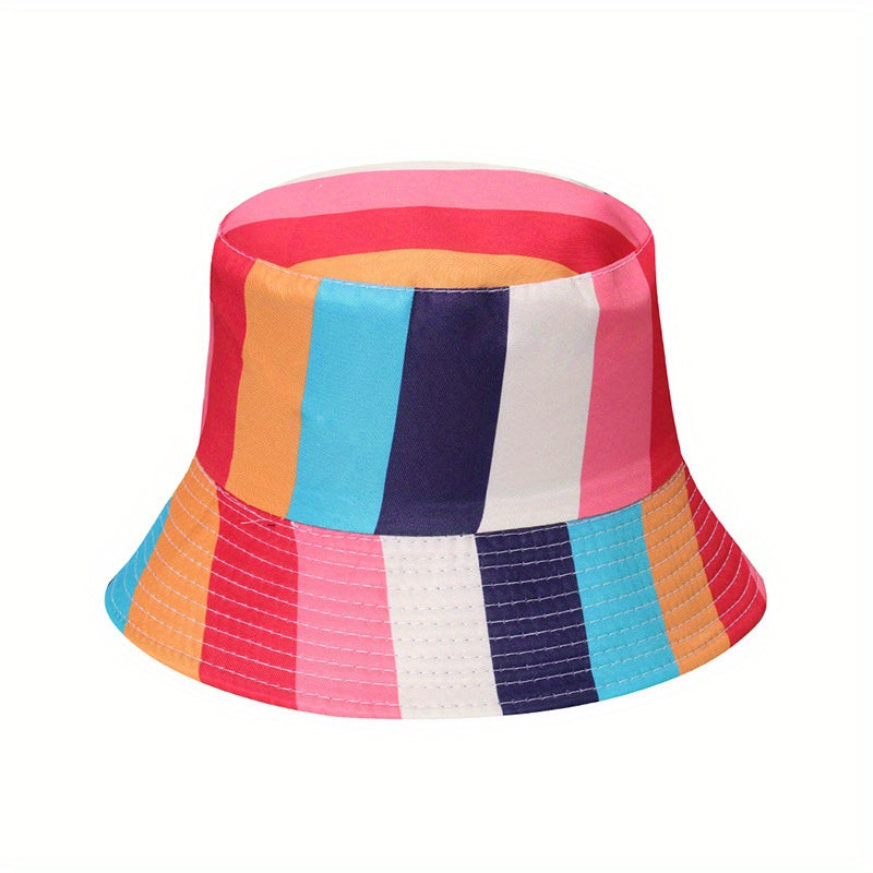Rainbow Fisherman's Hat Casual Sun Protection Bucket Hat
