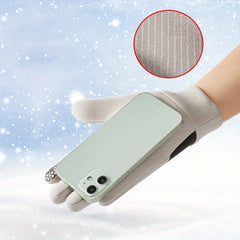 Warm Gloves Velvet Thick Outdoor Gloves For Driving Cycling Anti Slip