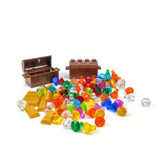 Mixed Color Treasure Accessories for Building Blocks with Simulated Jewelry
