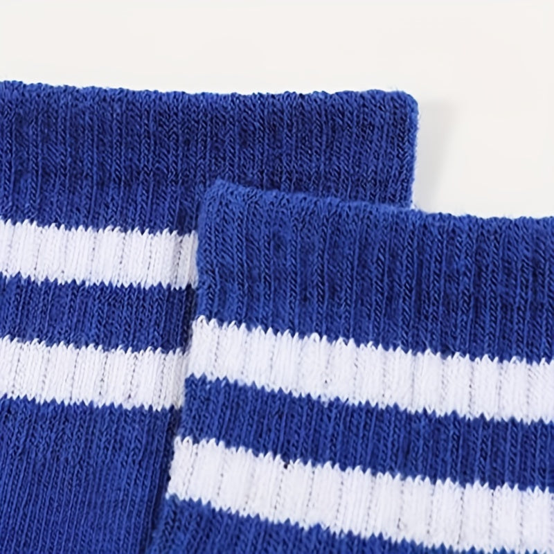 5 Pairs Striped Sports Socks Breathable Short Socks Women's Stockings