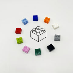 50pcs Building Blocks 2 X 2 Stud Hole Small Compatible with 3003 for Toys DIY