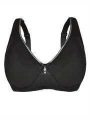 Women's Rhinestone Bow Front Underwire Full Cover Bra