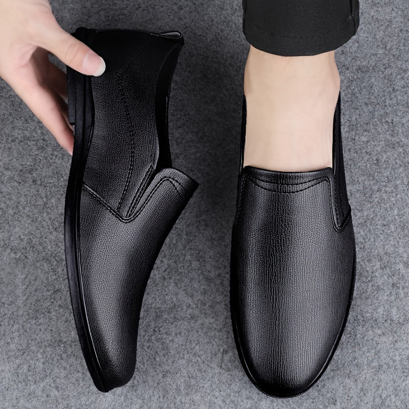 Men Leather Loafer Shoes Slip On Lightweight Dress Shoes