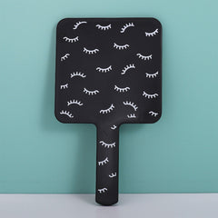 Square Handheld Beauty Mirror with Handle for Daily & Outgoing Use