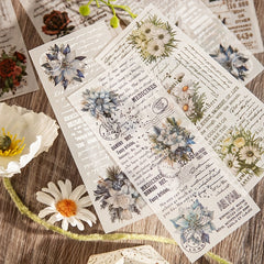 30pcs Flower Manuscripts Parchment Paper for Card Making Journal Scrapbooking