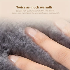 Thickened Rabbit Fur Knee Pad Warm Knitted Knee Pad Autumn And Winter
