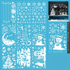 9 Sheets Christmas Window Stickers Decoration Snowflake Wall Stickers
