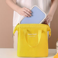 Square Insulated Lunch Box Reusable Satchel Lunch Bag
