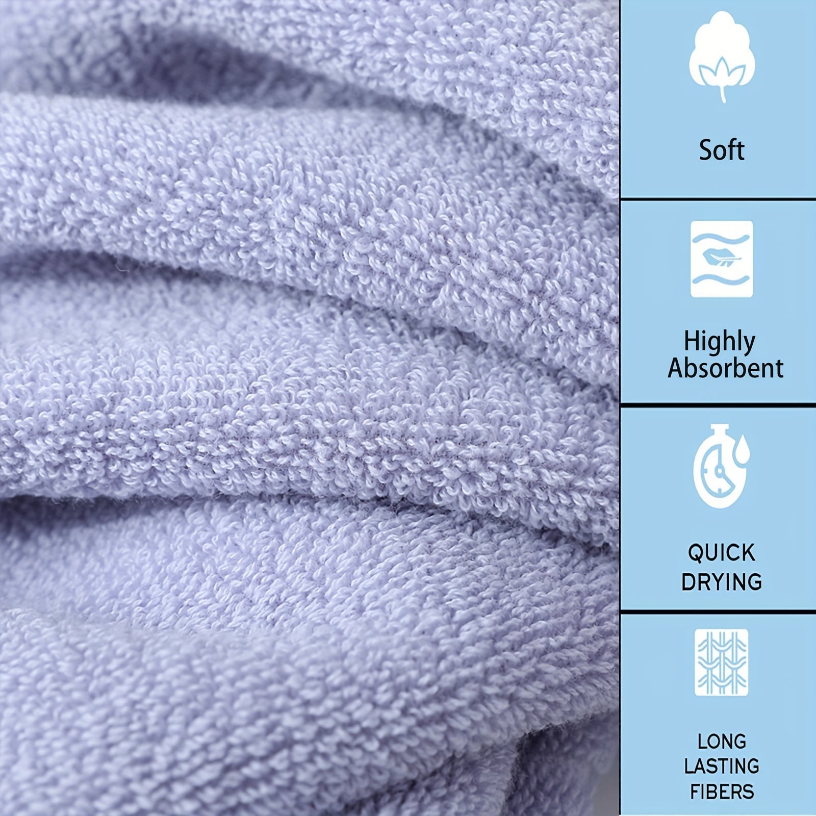 4pcs Solid Cotton Hand Towel Absorbent Soft Face Towel Quick Dry Hand Towels