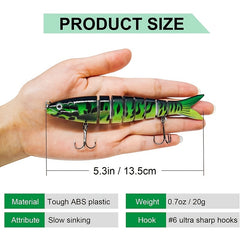 Jointed Swimbait Crank Bait Slow Sinking 10g 13 - Trout Bass Fishing