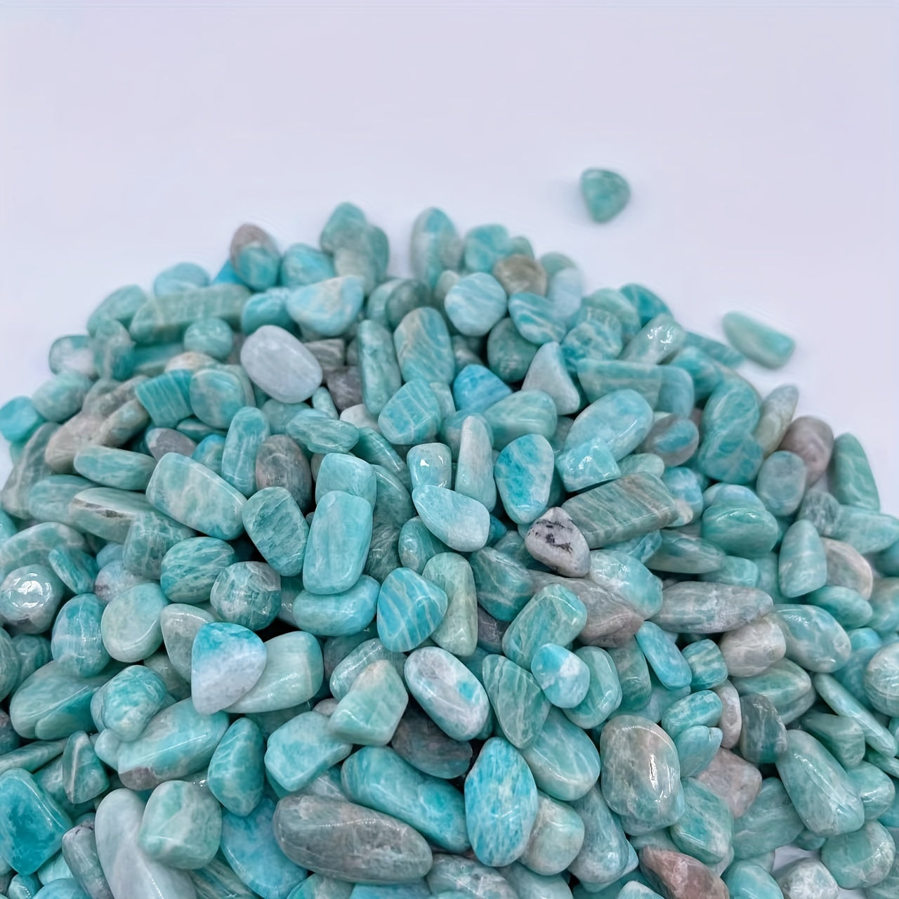 50g Natural Tianhe Stone Flakes Quartz Healing Crystals Polished Gravel Stones