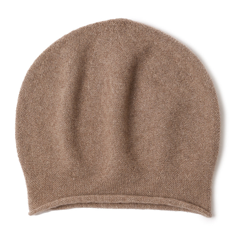 100% Cashmere Beanie Winter Hats Solid Knit Unisex Hat