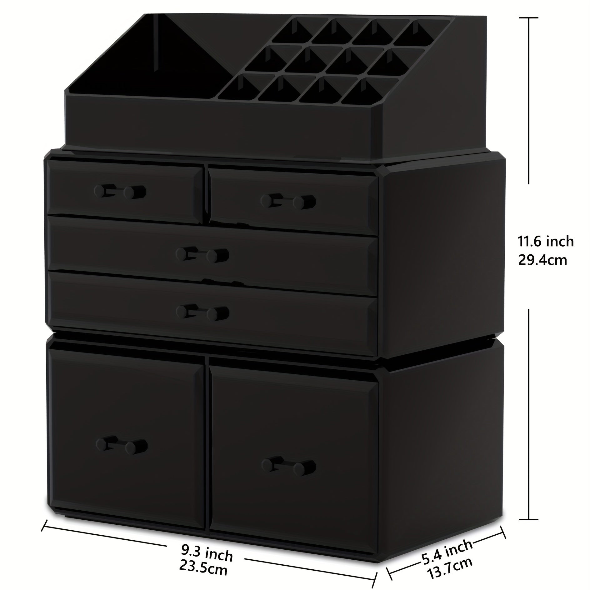 Makeup Organizer Acrylic 3 Pieces Cosmetic Storage Drawers Jewelry Display Box