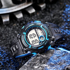 Boys Girls Teen Casual Digital Silicone Watch Multifunctional Electronic Gift