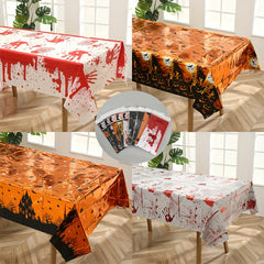 Halloween Theme Party PE Tablecloth Disposable Rectangular Tablecloth