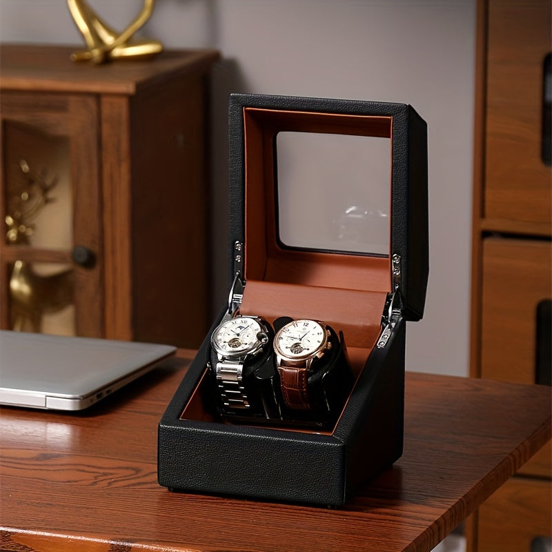 Dual Watch Winder Box for Men's and Women's Watches