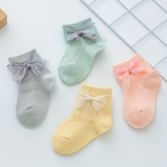 Baby Girls Bow Ankle Socks for Infant Newborns
