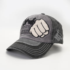 Vintage Denim Washed Baseball Cap with Embroidery