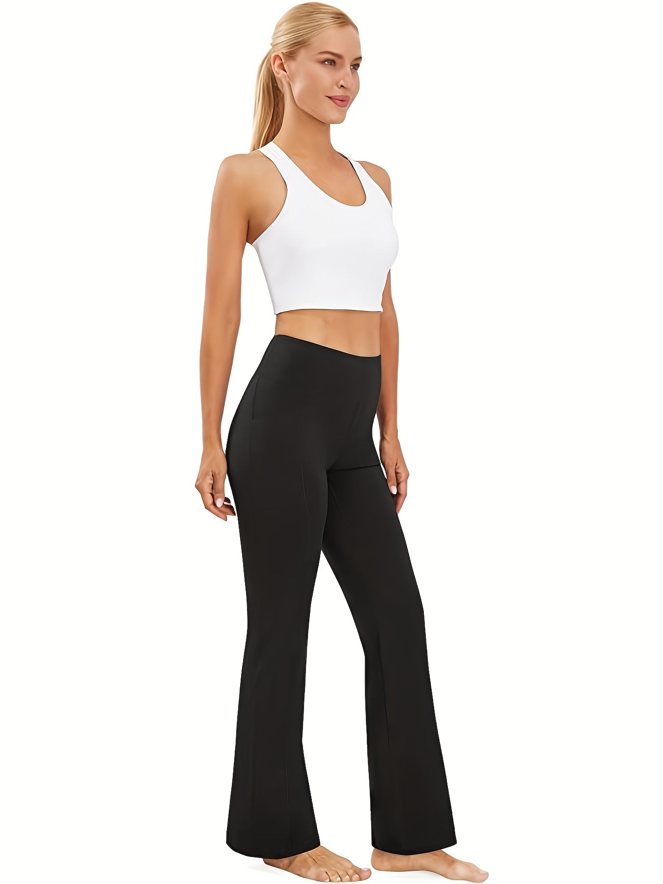 Bootcut Yoga Pants With Pockets For Women Running Workout Flare Leggings