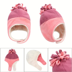 Winter Baby Polar Fleece Warm Plus Fleece Hat Boy Girl Ear Protection Hat