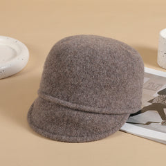 Wool Solid Baseball Cap Women's Winter Warm Hat Valentines