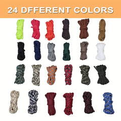 24pcs 24 Colors Multifunctional Survival Rope Dog Leash Clothline
