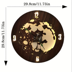 Kids Room Clock Lamp with Laser Engraved Globe Model LED