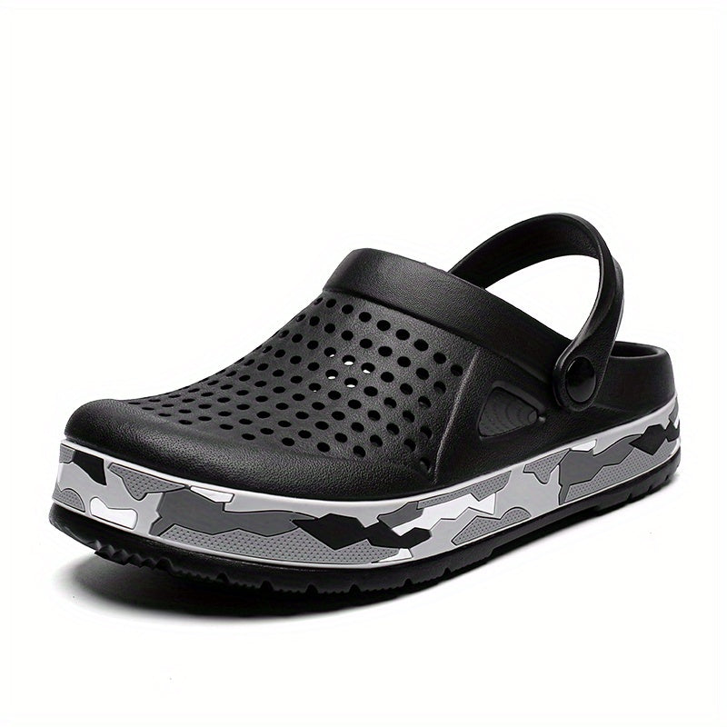 Men's Breathable No Tie Slip On Clog Sandals Casual Outdoor Walking Shoes