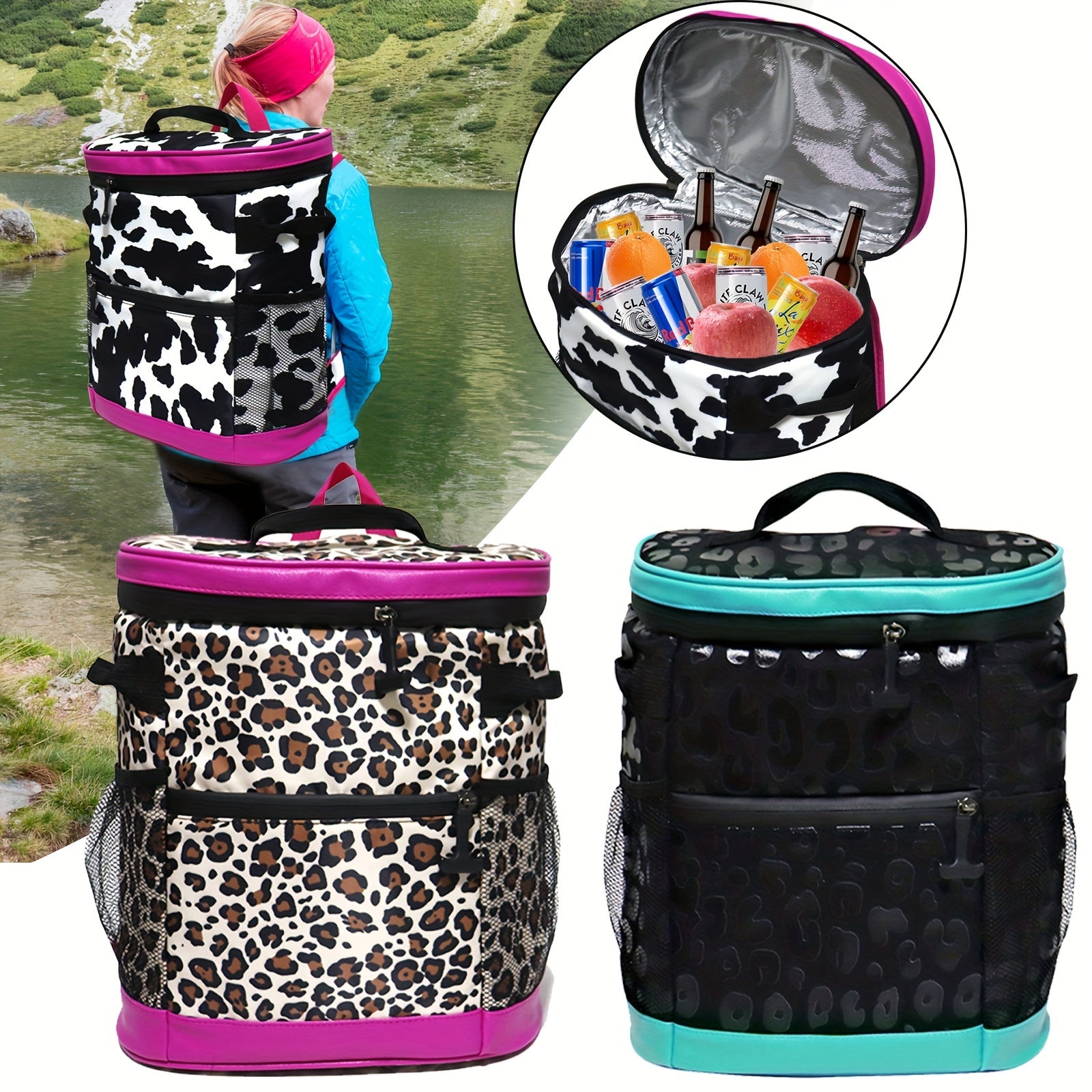 Women's Insulated Picnic Backpack Large Capacity Cooler Backpack