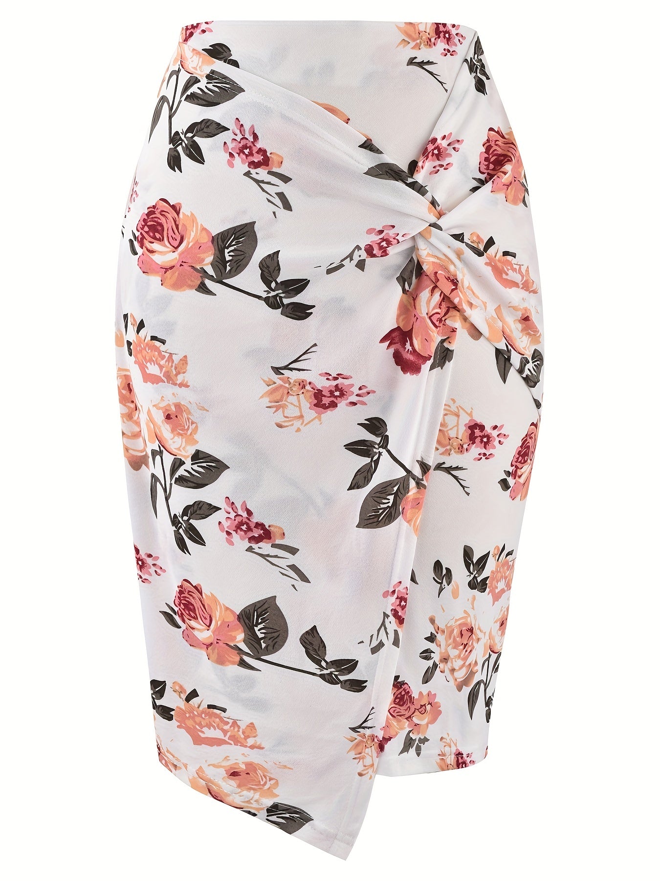 High Waist Pencil Skirt Stretchy Work Business Solid