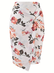 High Waist Pencil Skirt Stretchy Work Business Solid