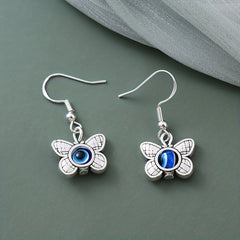 6 Pairs Lucky Stone Eyes Animal Drop Earrings Set