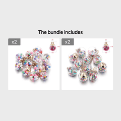 Glass Ball Pendant Earrings Necklace Sequin Crystal Ball DIY Jewelry Accessories